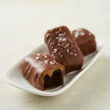 Milk Chocolate Covered Caramel Brownie with Hawaiian Sea Salt