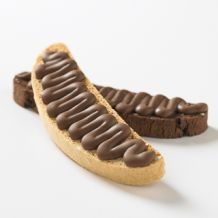Macadamia Nut Biscotti with Milk Chocolate Waves