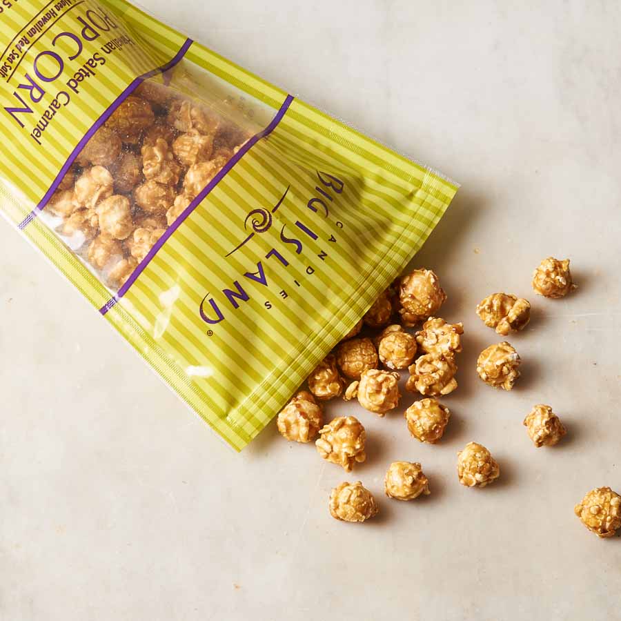Salted Caramel Popcorn with Alaea Hawaiian Red Sea Salt