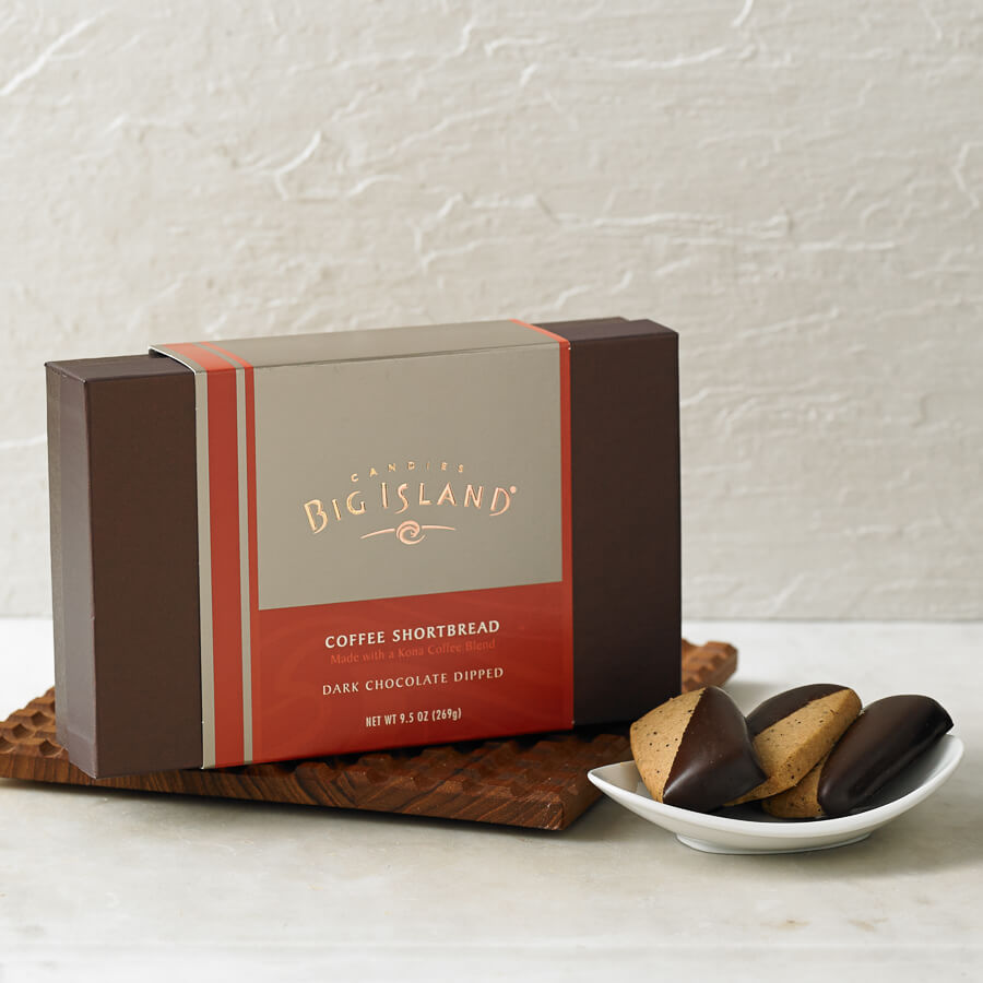 Dark Chocolate Dipped Coffee Shortbread