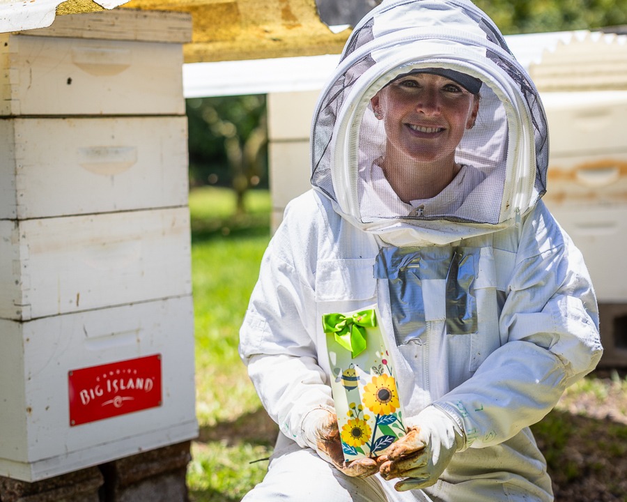 BIC Hive with Busy Bees Tall Tote